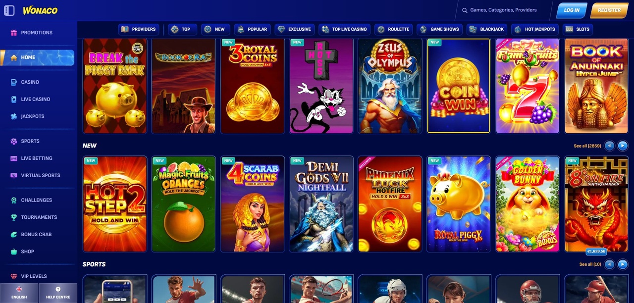 Wonaco Casino & Sportsbook Casino